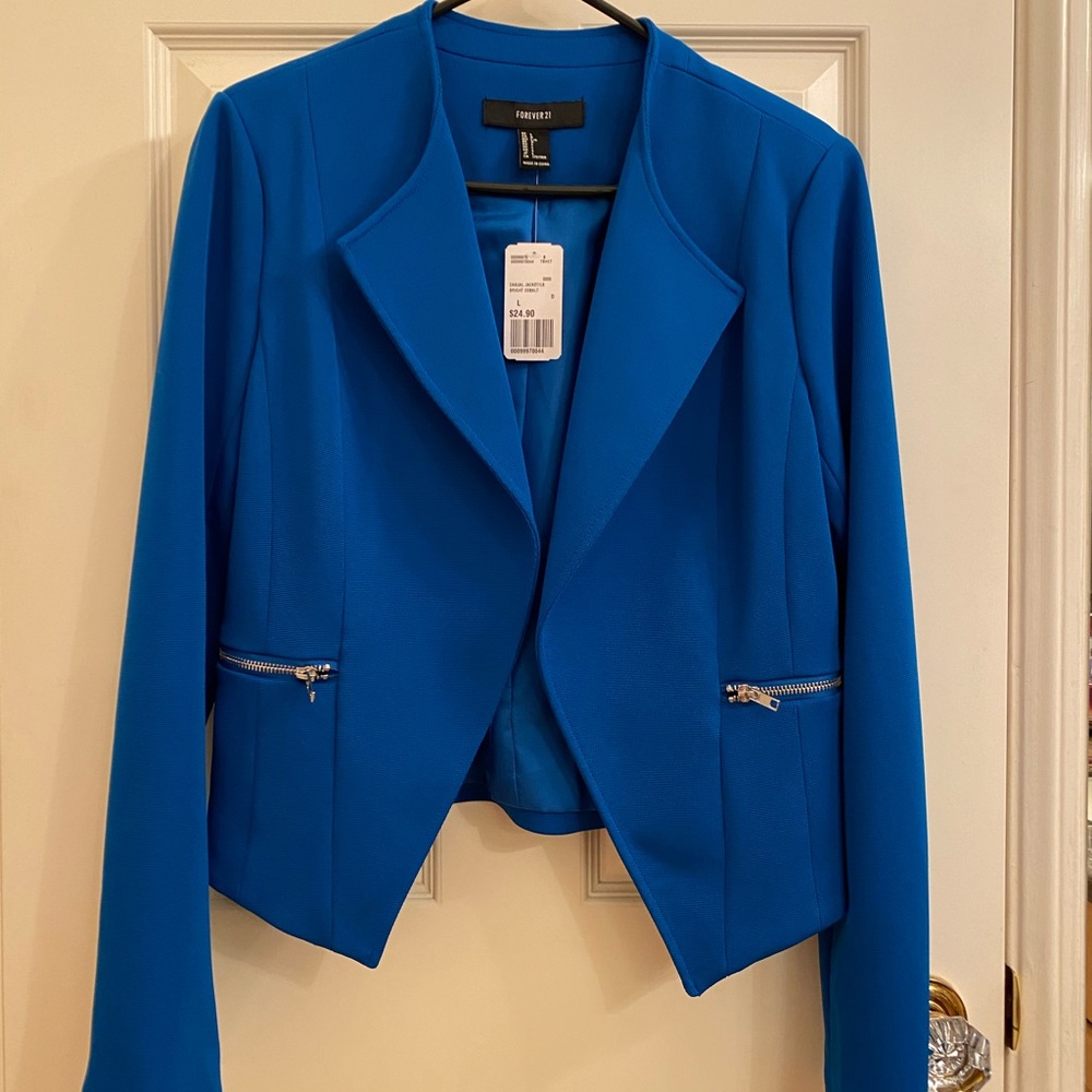 Forever 21 bright blue blazer